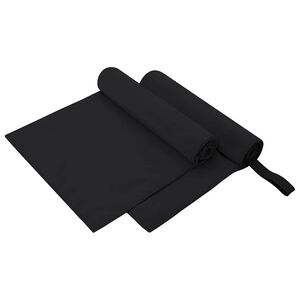 vidaXL Sporthandt&uuml;cher 2 stk. Schwarz 100 x 50 cm