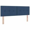 vidaXL Boxspringbett mit Kopfteil Blau 140 x 190 cm Stoff