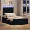 vidaXL Bett mit Stauraum und LED mit LED Schwarz 120 x 200 cm Samt