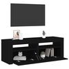 vidaXL TV-Schrank mit LED-Leuchten Schwarz 120x35x40 cm