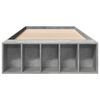 vidaXL Bettgestell Betongrau 90x190 cm Holzwerkstoff