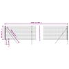 vidaXL Maschendrahtzaun Anthrazit 0,8x25 m Verzinkter Stahl