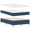 vidaXL Boxspringbett mit Matratze mit Kopfteil Blau 120 x 200 cm Stoff