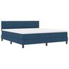 vidaXL Boxspringbett mit Matratze mit Kopfteil Blau 180 x 200 cm Stoff