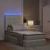 vidaXL Bett mit Stauraum und LED mit LED Hellgrau 90 x 200 cm Samt