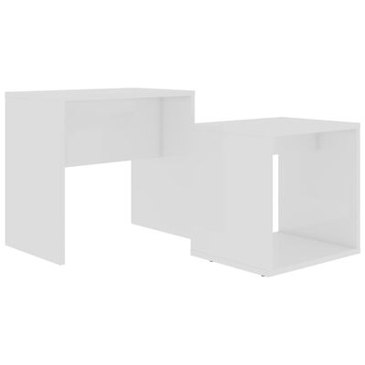 vidaXL Couchtisch-Set Weiß 48x30x45 cm Holzwerkstoff