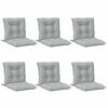 vidaXL Niedriglehner-Auflagen 6 Stk. Melange Hellgrau 100x50x7cm Stoff