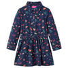 vidaXL Kinderkleid mit Langen &Auml;rmeln Marineblau 128