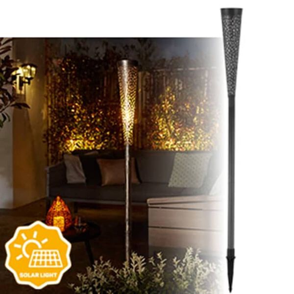 Luxform LED-Solar-Fackellampe Plymouth Grau