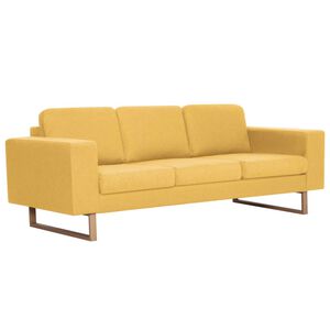 vidaXL 3-Sitzer-Sofa Stoff Gelb
