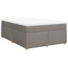 vidaXL Boxspringbett mit Matratze Taupe 160x200 cm Stoff