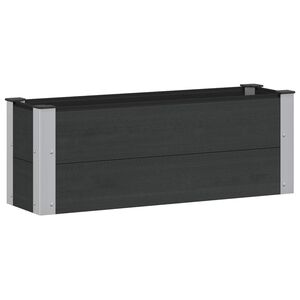 vidaXL Hochbeet Schwarz 100 x 30 x 36 cm WPC und Aluminium