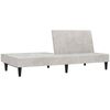 vidaXL Schlafsofa 2-Sitzer mit Hocker Hellgrau Mikrofasergewebe