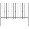 vidaXL Spie&szlig;zaun ASTEN 200 x 166 cm Pulverbeschichteter Stahl Schwarz