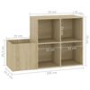 vidaXL Flur-Schuhschrank Sonoma Eiche 105x35,5x70 cm Holzwerkstoff