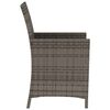 vidaXL 3-tlg. Bistro-Set mit Kissen Grau Poly Rattan