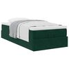vidaXL Ottoman-Bett mit Matratze Dunkelgr&uuml;n 90x200 cm Samt
