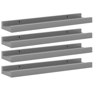 vidaXL Wandregale 4 Stk. Grau 40x9x3 cm