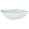vidaXL Waschbecken Glas 42x42x14 cm Wei&szlig;