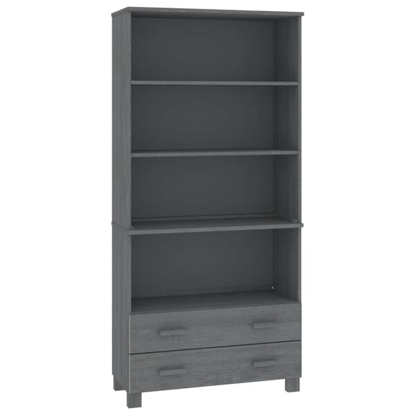 vidaXL Highboard HAMAR Massivholz Kiefer Dunkelgrau