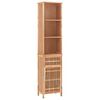 vidaXL Badschrank 42x29x182 cm Massivholz Nussbaum