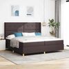 vidaXL Boxspringbett mit Matratze Dunkelbraun 200 x 200 cm Stoff