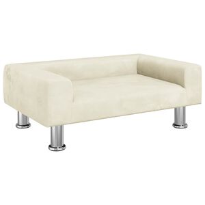 vidaXL Kindersofa Creme 70x45x26,5 cm Samt
