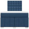 vidaXL Boxspringbett mit Matratze Blau 120x190 cm Stoff