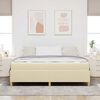 vidaXL Bettrahmen mit Matratze Creme 180 x 200 cm Stoff
