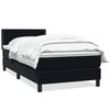 vidaXL Boxspringbett mit Matratze Schwarz 90x220 cm Samt