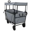 vidaXL Faltbarer Einkaufswagen mit Bremsen Grau 105 x 56,5 x 116 cm