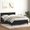 vidaXL Boxspringbett mit Matratze Schwarz 140x210 cm Samt