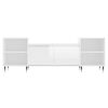 vidaXL TV-Schrank Hochglanz-Weiß 160x35x55 cm Holzwerkstoff
