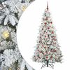 vidaXL K&uuml;nstlicher klappbarer Weihnachtsbaum Wei&szlig; 180 cm PE und PVC