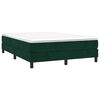 vidaXL Boxspringbett mit Matratze Dunkelgr&uuml;n 140x190 cm Samt
