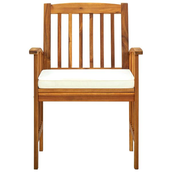 vidaXL Garten-Essst&uuml;hle 2 Stk. mit Kissen Massivholz Akazie