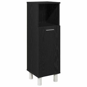 vidaXL Badezimmerschrank mit T&uuml;r Schwarz Eichen-Optik 30 x 30 x 95 cm