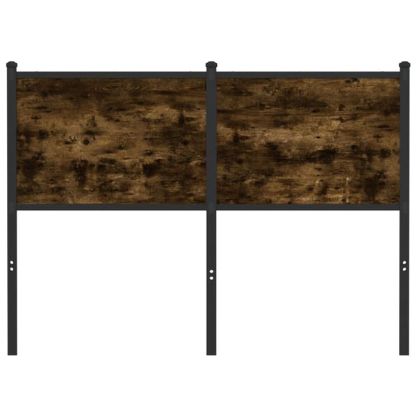 vidaXL Kopfteil Räuchereiche 120 cm Holzwerkstoff und Stahl