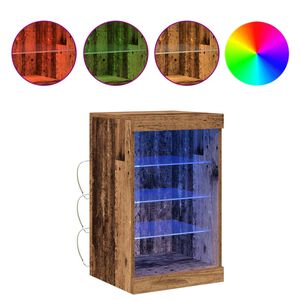 vidaXL LED-Sideboard Altholz 41 x 37 x 67 cm Holzwerkstoff