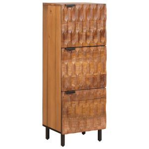 vidaXL Highboard Akazienbraune Oberfl&auml;che 40 x 33 x 110 cm