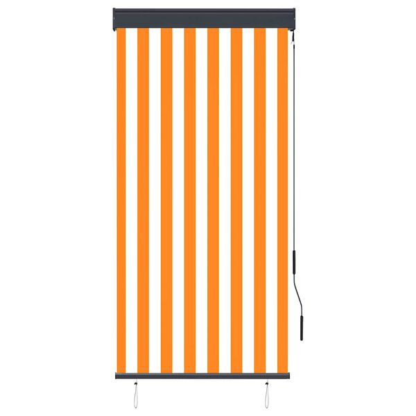 vidaXL Au&szlig;enrollo 80 x 250 cm Wei&szlig; und Orange