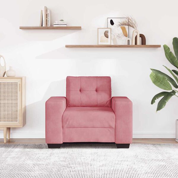 vidaXL Sessel Rosa 60 cm Samt
