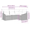 vidaXL Sofa Set mit Kissen 4 pcs Hellgrau Poly-Rattan