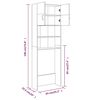 vidaXL Waschmaschinenschrank Grau Sonoma 64x25,5x190 cm