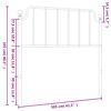 vidaXL Kopfteil Metall Wei&szlig; 100 cm