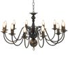 vidaXL Kronleuchter Antik-Schwarz 12 × E14-Fassungen
