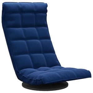 vidaXL Bodenstuhl Drehbar Blau Samt