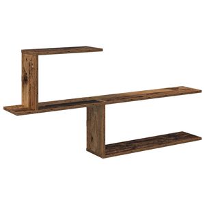 vidaXL Wandregal Altholz 122 x 18 x 60 cm Holzwerkstoff