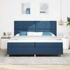 vidaXL Boxspringbett mit Matratze mit Kopfteil Blau 200 x 200 cm Stoff