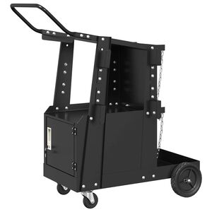 vidaXL Schwei&szlig;wagen Schwarz 91 x 47 x 96 cm Stahl